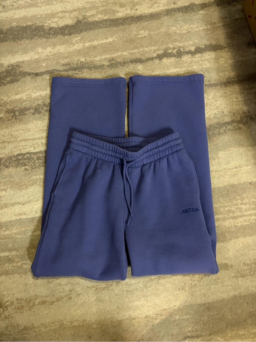 Aritzia cozy fleece sweatfleece boyfriend fit nightshade blue 2XS